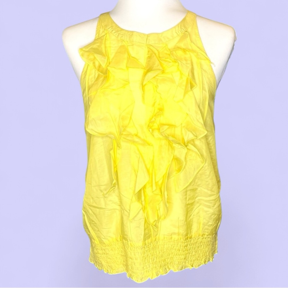 ☀️Sunny, with no chance of rain!  💯% airy cotton with ruffles, preppy, Large